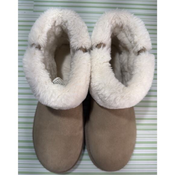 UGG Koolaburra Aubrei Mini Women's Winter Boots Shoes Size 7 Taupe Suede - Picture 4 of 8